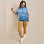 Torrid  Blue Gradient Vintage Feel Classic Fit Cozy Fleece Raglan Hoodie - size 1 Photo 9