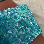 Mystique Boutique Mystique Blue Sequin Sandals Size 5 Photo 6