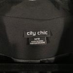 City Chic Women's Black Structured Double Breasted Blazer Size M/18 Photo 5