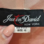 Vintage Justin David New York Romantic Whimsical Ruffle Gown Dress Size 10 Med Pink Photo 6