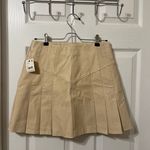 Free People NWT  high waisted light tan / cream suede mini skirt size 6 Photo 0