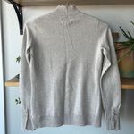 Nanette Lepore Gray Cashmere Ruffled Mockneck Sweater with Pearl Buttons Sz XS Photo 1