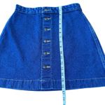 American Apparel Jean Skirt Blue Button Front Mini Casual Boho Indie Grunge Medium New Photo 6