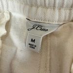 J.Crew Tie Waist Camp Pant Denim Stripe Womens Medium Ivory White Jeans #BA312 Photo 3