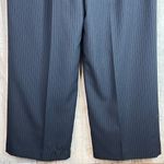 Unbranded Size 16 Lined Black & Tan Pin Striped Dress Pants with Wide Leg Photo 5