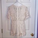 Honey Punch White Lace Romper Photo 5