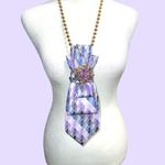 Elegant lavender pixel necktie Necklace Purple Photo 1