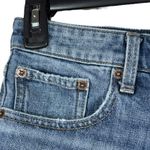 Lucky Brand SZ 8/29 Lucky Pins Jean Shorts High-Rise Frayed Hems Zip-Fly Blue Photo 1