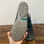 LL Bean Womens Duck Boots 7 Blue Quilted Mid Calf Rain Snow Rubber Lace Outdoor Photo 11