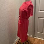Fashioned By Lampl Vintage Short Sleeve Pink Midi Dress Ribbed Pockets EUC Sz M Size M Photo 3