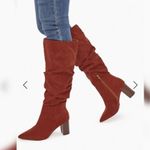JustFab Fiona Slouched Heeled Boot Luggage casual classic comfy fall winter stylish Photo 2