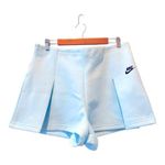 Nike Tech Fleece High Waist 3” Pleated Shorts Size XL Ice Blue NEW Photo 2