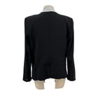 Helmut Lang Black Blazer Viscose Wool Contrast Lapel Collar Size 8 Photo 6