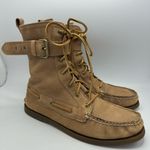 Sperry  Top Sider Starpoint Lace Up Boots Size 8.5 Tan Leather Photo 2
