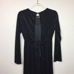 Monteau Black Velvet Ribbed Jumpsuit Sz L Photo 4