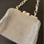 Whiting & Davis VTG 40s 50s Alumesh Cream Clutch Purse Handbag With Chain Strap Photo 5
