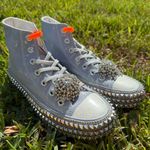 Free People  Nan Ku Cruise Studded Hi Top Sneakers Jeweled Spring Skies Size 7 Photo 3