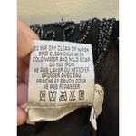 Papell Boutique Adrianna‎  Evening Black 100% Silk All Over Beaded Top Small Photo 5