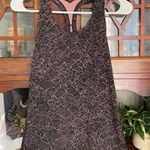 Lululemon Black Pink Lace Racerback Tank Top Athletic Workout Size 4/6 Photo 0