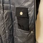 Calvin Klein  black long midi hooded puffer coat women's size XS Photo 4