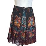 None VTG Pleated Sheer Fit & Flare Skirt Whimsigoth Fairy Grunge Floral Boho Cottage Photo 9