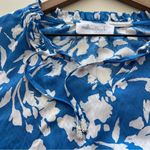 Walker & Wade Ibiza Dress Cornflower Blue Ruffle elastic waist Beads lightweight Size L Photo 5