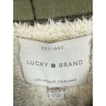 Lucky Brand  Womens Flannel Shirt Jacket Size L Plaid Fleece Lined Shacket Grunge Photo 8
