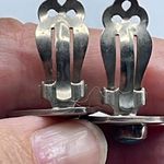 Native American sterling silver turquoise cabochon earrings. Photo 6