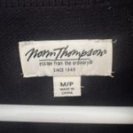 VTG Norm Thompson Knit Cardigan Sweater Christmas Poinsettia Cardinal Med Petite Black Photo 3