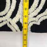 Farm Rio NWOT  Wool Blend Wild Hearts Tie-Belt Fleece Coat Size L Black White Photo 9