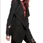 Free People Wool Blend Hood Asymetric Black Jacket Sz L Photo 19