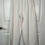 Om & Ah From The Earth Sz L / XL Ribbed Knit Lounge Pants White Wide Leg Photo 6