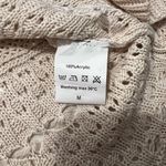 None Anthropology Vibes - Elegant Cool Cream Knit Sleeveless Top Photo 1