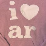 Alternative “I‎ 🩷 AR” Off Shoulder Heather Mauve Sweatshirt  Earth – Small Photo 1