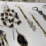 Lot Of 4 Costume Earrings Long Dangle Drop Photo 5