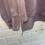 Antonio Melani Truly Beautiful Silk Blouse V Neck Charcoal Button Sleeves M Photo 2