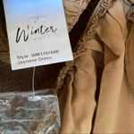 Winter Muse Jasmine Smocked Dress Tan Size Medium Photo 7