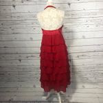 Amanda Smith  sexy formal ed halter neck tiered long dress size 10 Photo 8
