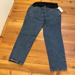 Isabel 90s Straight Maternity Denim Jeans Over The Belly Crossover Panel New 16 Blue Size undefined Photo 3