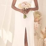 Lulus Eternal Infatuation White Satin Strapless Maxi Dress Size XS White Photo 0