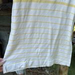 Rafaella  Sulk White and Yellow Striped Sleeveless Top with Embroidered Stars S Photo 3