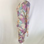 New Rotate Ulla Floral Print Ruched Mesh Long Sleeve Bodycon Dress Size 2 Multi Photo 10