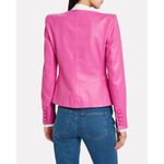 Veronica Beard bubblegum pink retro Louisa Leather Jacket size 4 / small Photo 4