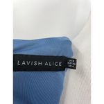 Lavish Lice Lavish Alice Womens Size 4 Dress Midi Blue Metal Ring Plunge Detail Sleeveless Photo 8