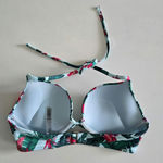 Victoria's Secret NWT Victoria Secret Sexy Tee Push Up Bikini Top Size 32B Blue Palm Green Pink Photo 3