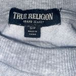 True Religion Gray And Black Logo Crewneck Sweatshirt Women's Size Small Photo 4