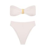 VIX Firenze Becky Bandeau Top, Size Large, $138 White Photo 3
