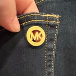 Michael Kors Dark Wash Mid Rise Skinny Jeans Gold Accents women’s size 10 Photo 4