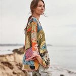 Johnny Was  Samantha Blouse Asian Samurai Boho Patchwork Print 3/4 Sleeve Sz S Photo 1