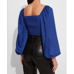 EXPRESS Satin Jacquard Tie Front Thong Bodysuit Photo 1